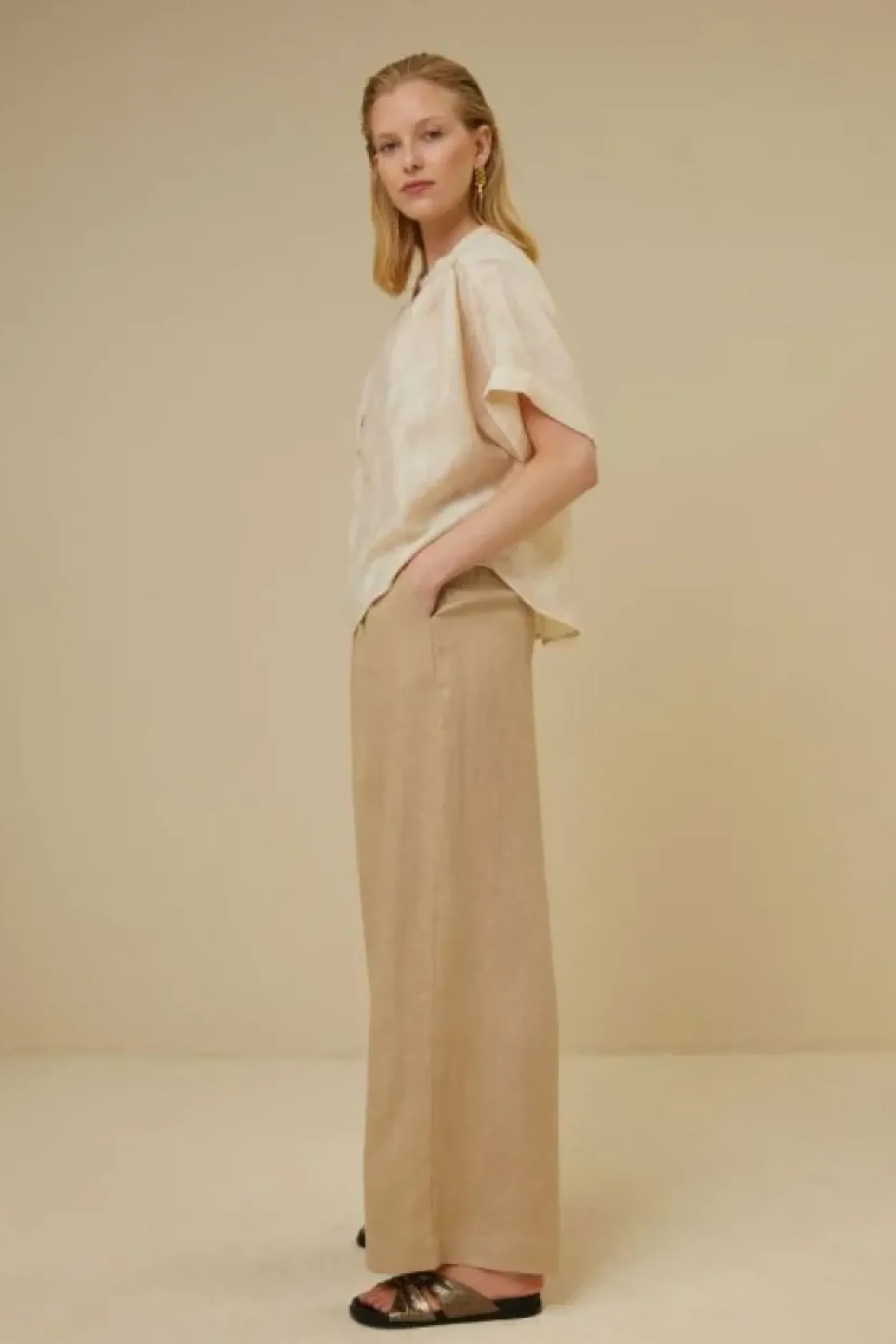 Blouses*By bar axel geo blouse | chalk