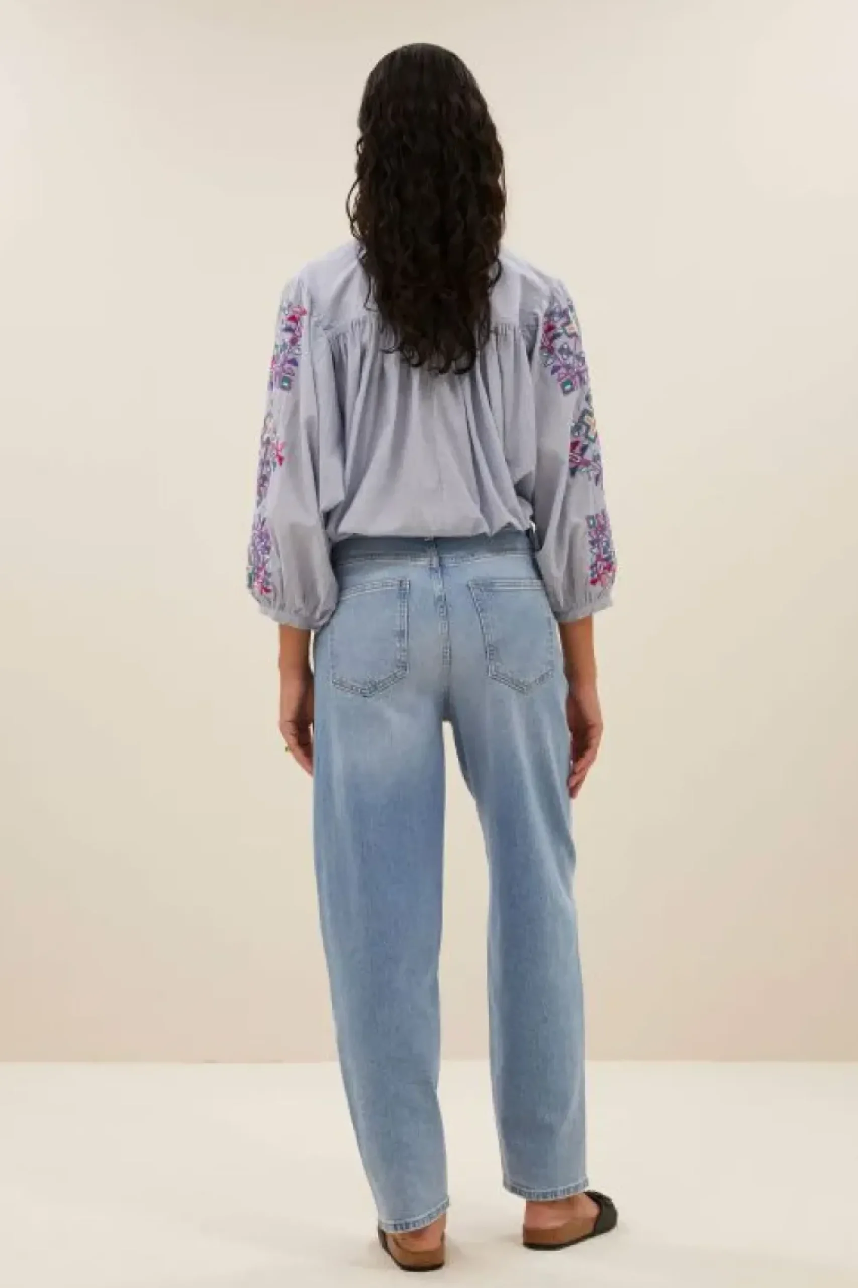 Blouses*By bar becky pinstripe blouse | indi grey