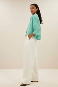 Blouses*By bar bernie blouse | green seer stripe