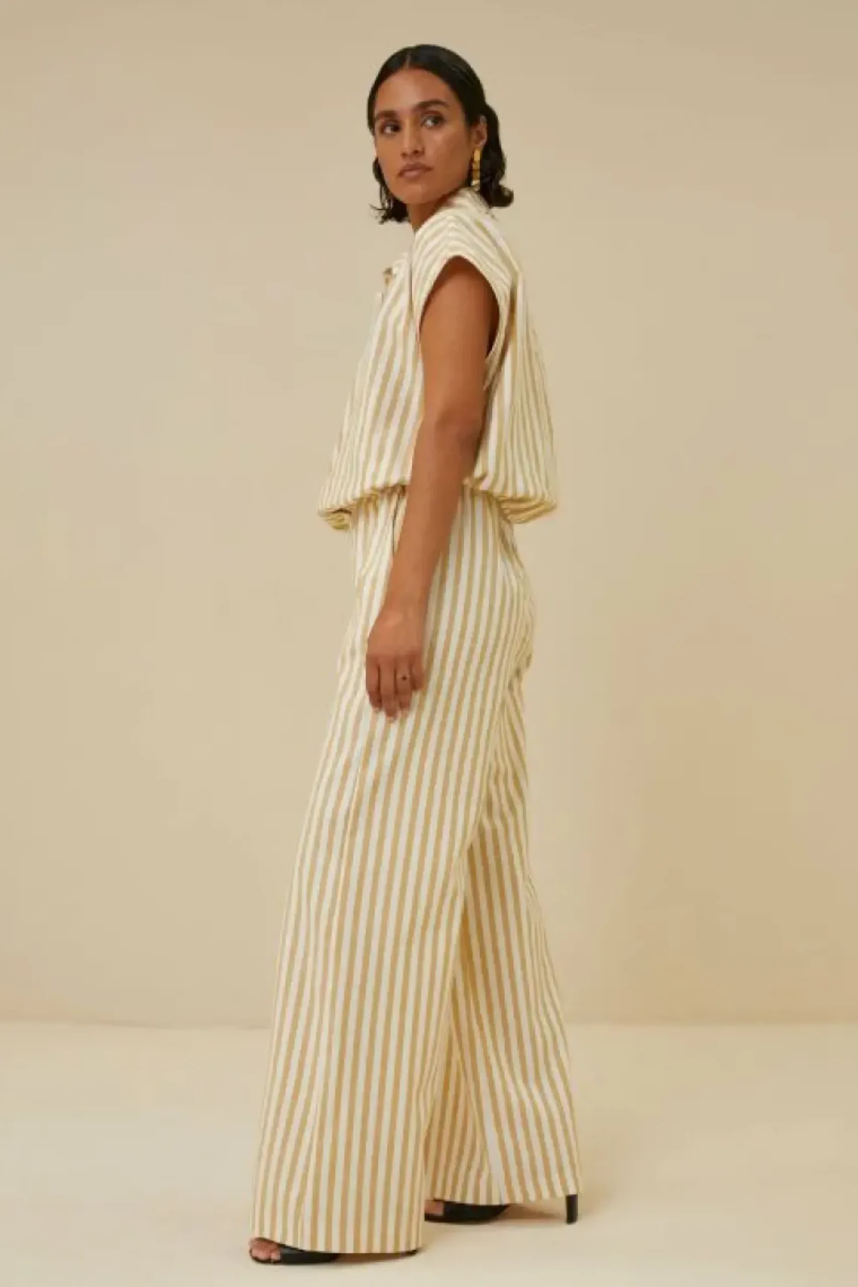 Blouses*By bar bieke linen stripe blouse | ochre