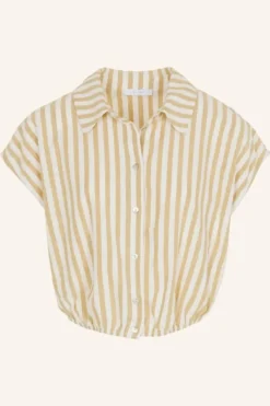 Blouses*By bar bieke linen stripe blouse | ochre