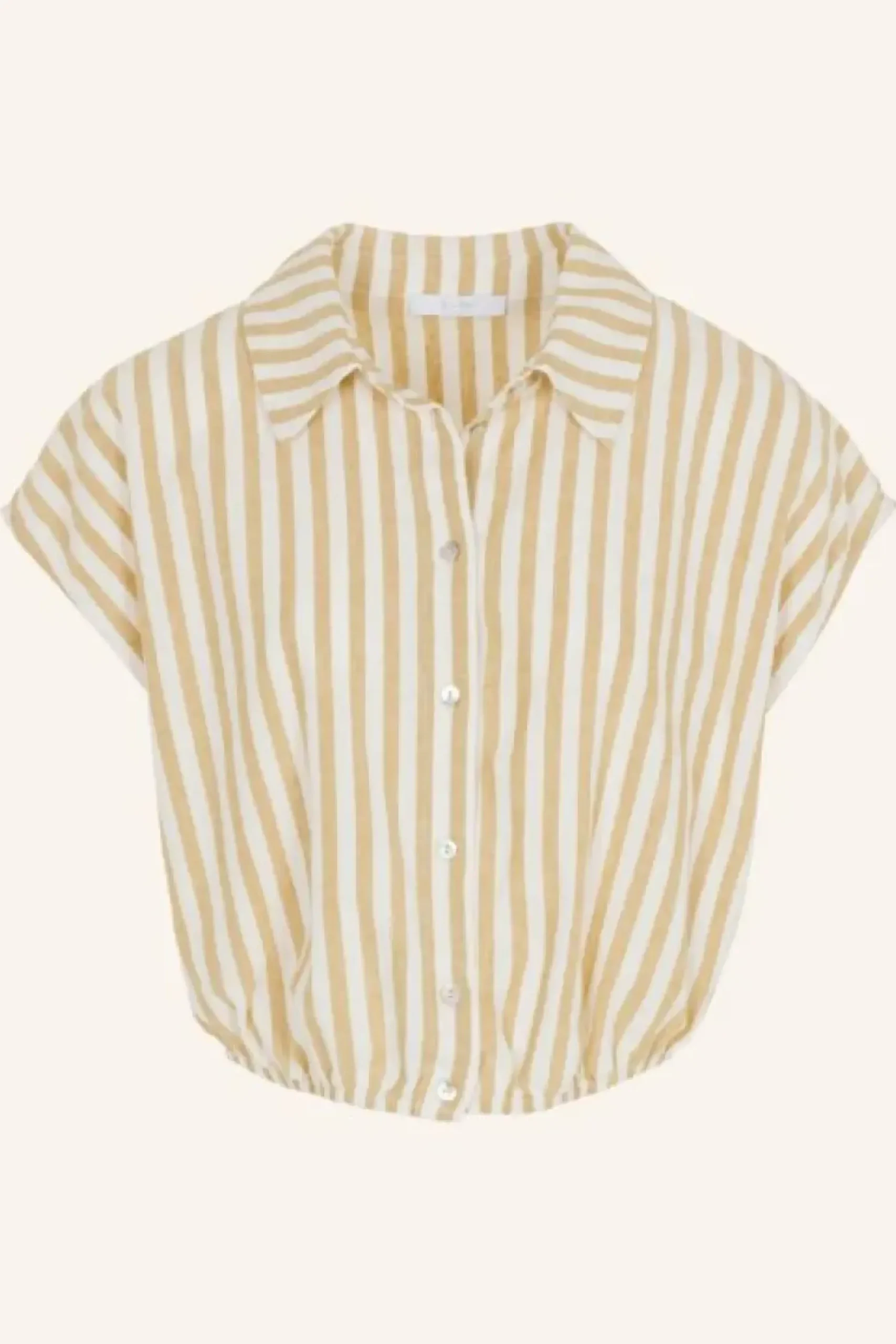 Blouses*By bar bieke linen stripe blouse | ochre