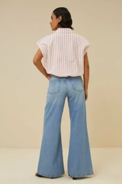 Blouses*By bar bieke linen stripe blouse | bubblegum