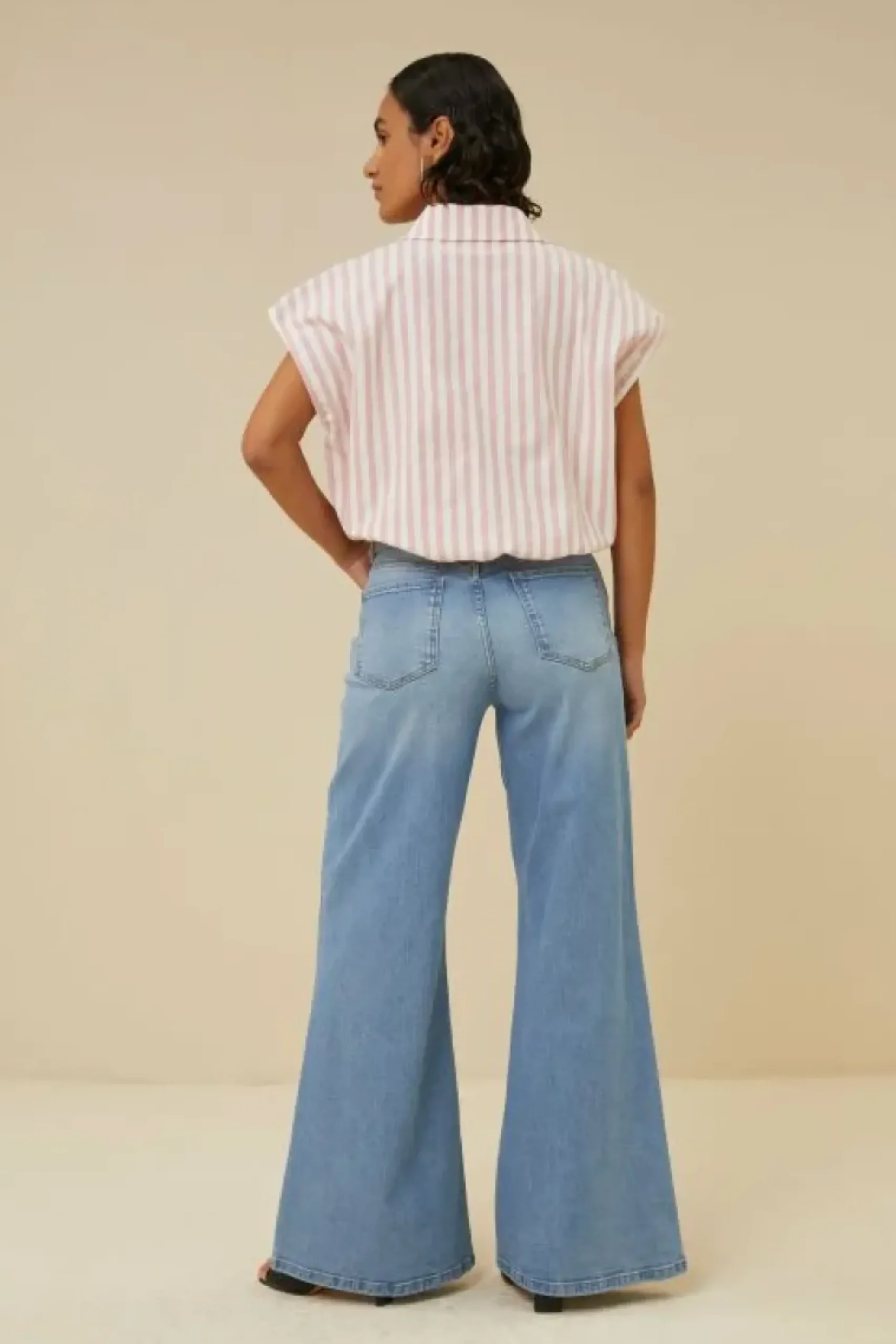 Blouses*By bar bieke linen stripe blouse | bubblegum