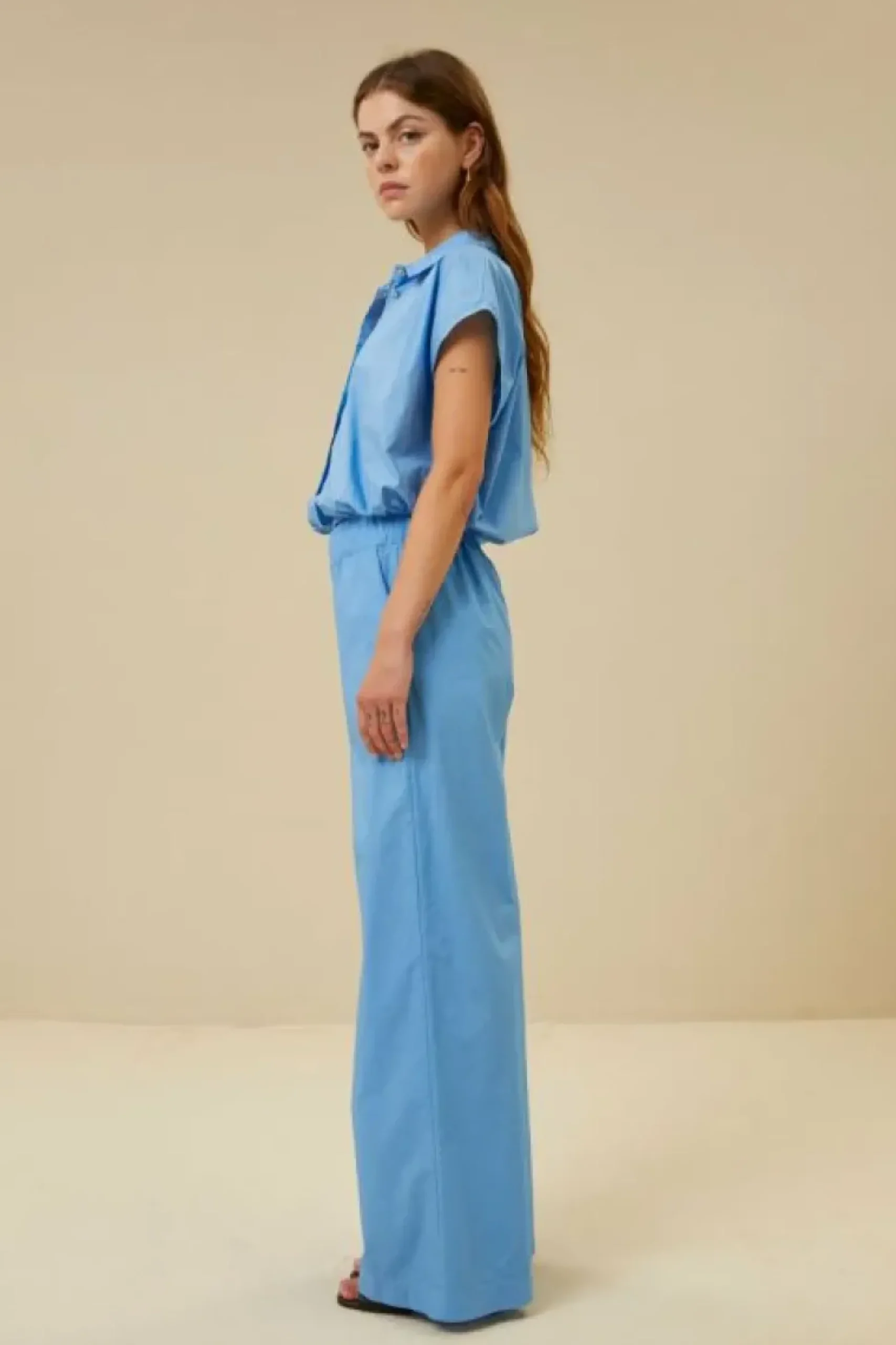 Blouses*By bar bieke poplin blouse | aquarius