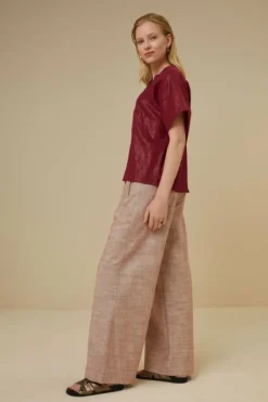 Blouses*By bar bo metallic blouse | grenache