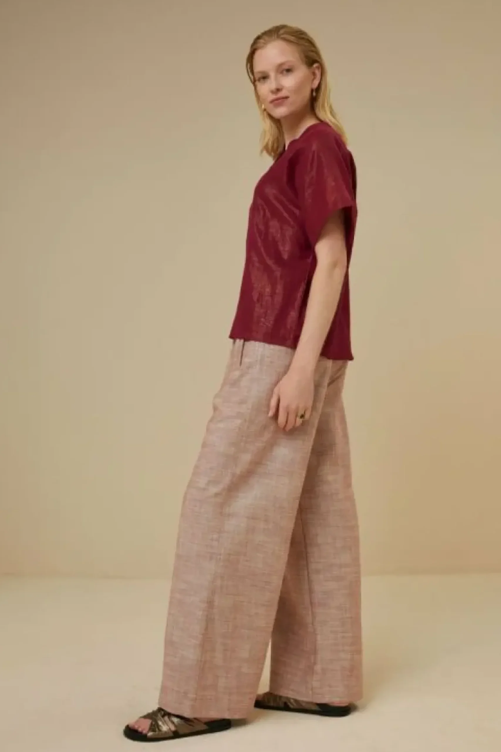 Blouses*By bar bo metallic blouse | grenache
