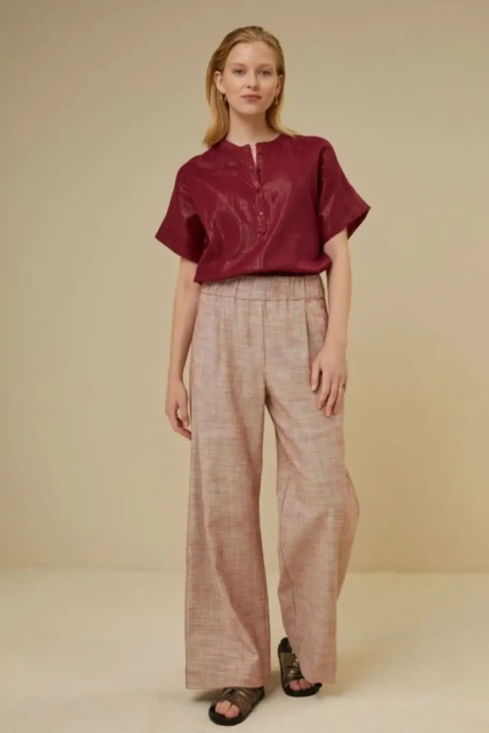 Blouses*By bar bo metallic blouse | grenache