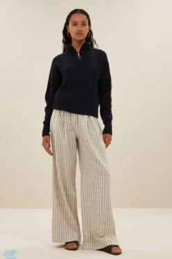 Truien*By bar boxy beau cotton pullover | midnight