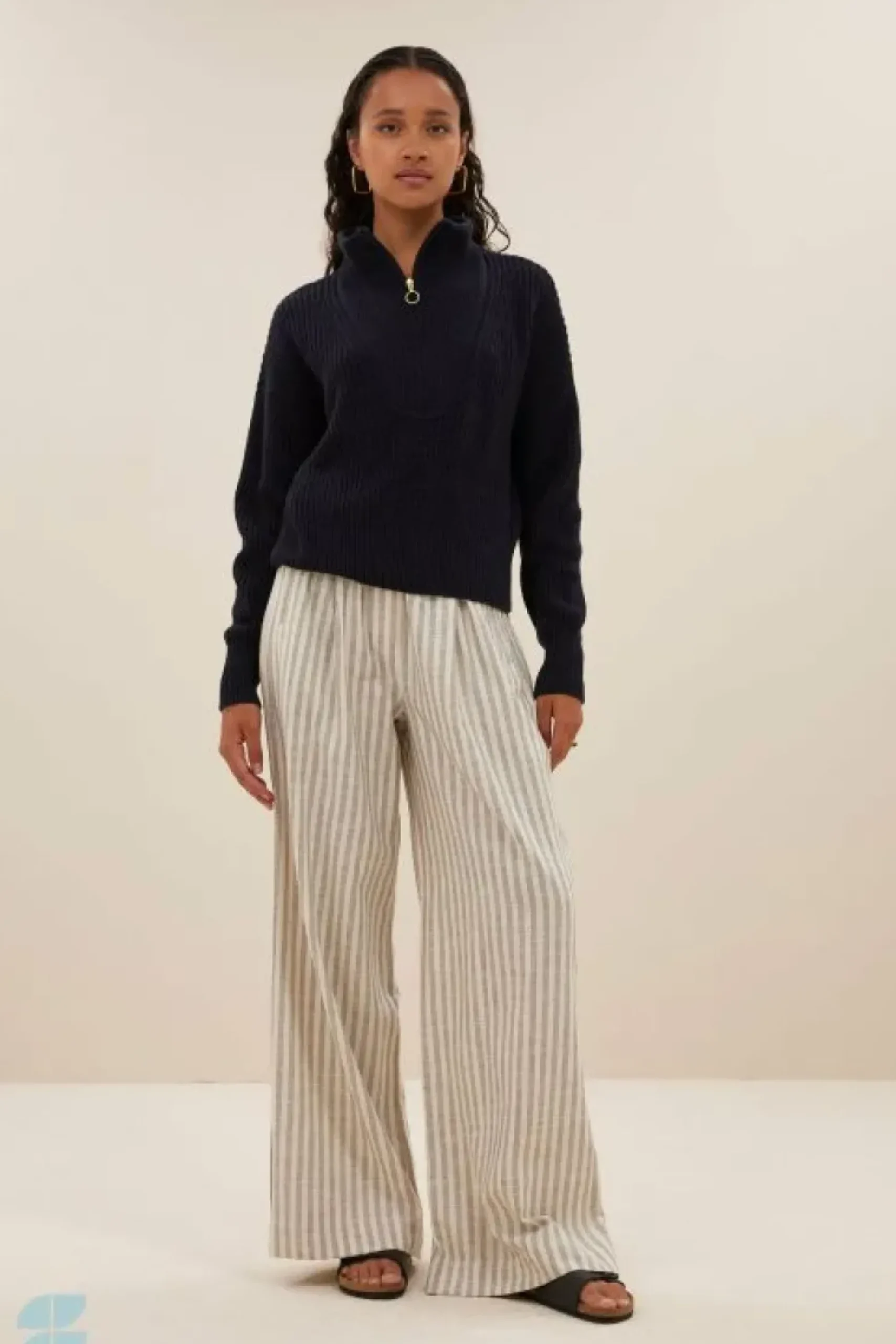 Truien*By bar boxy beau cotton pullover | midnight