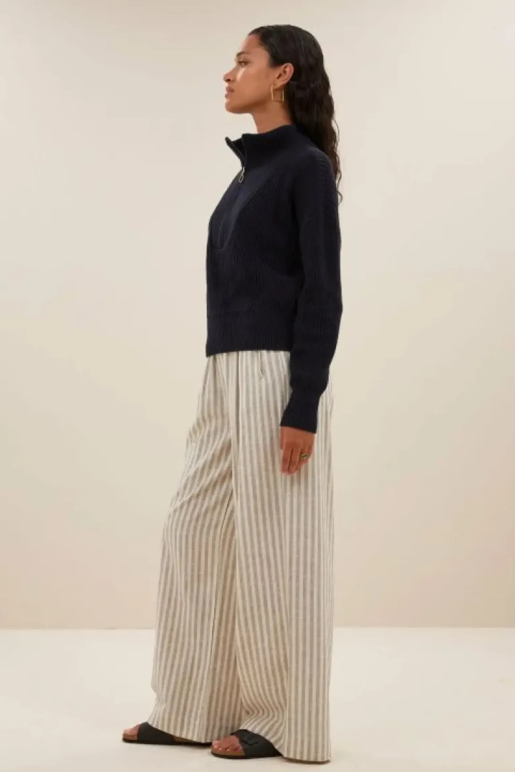 Truien*By bar boxy beau cotton pullover | midnight