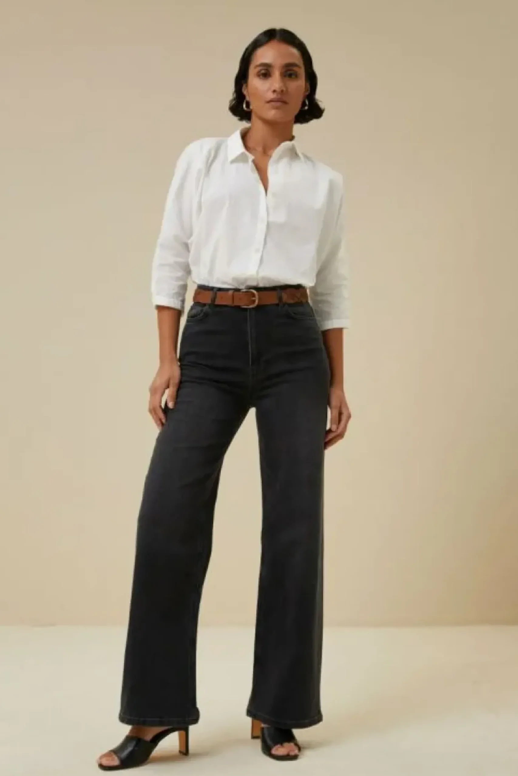 Riemen*By bar braided leather belt | cognac