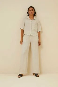 Blouses*By bar cris linen blouse | chalk