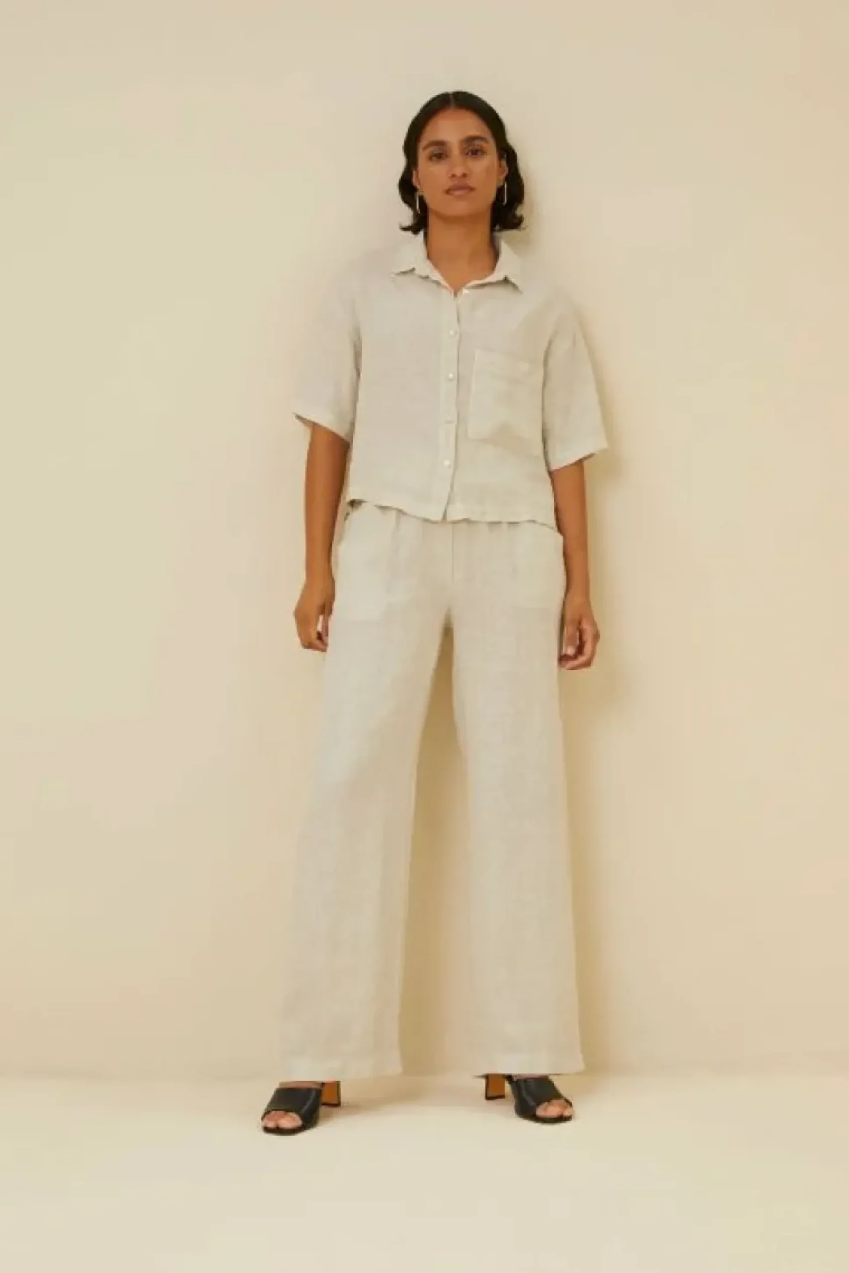 Blouses*By bar cris linen blouse | chalk