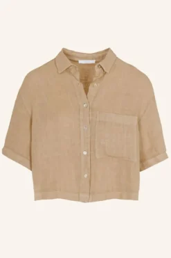Blouses*By bar cris linen blouse | latte