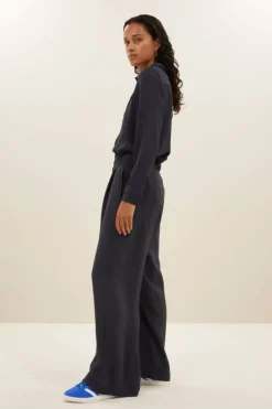 Blouses*By bar donna satin stripe blouse | graphite