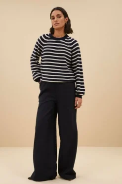 Truien*By bar duccio stripe pullover | midnight