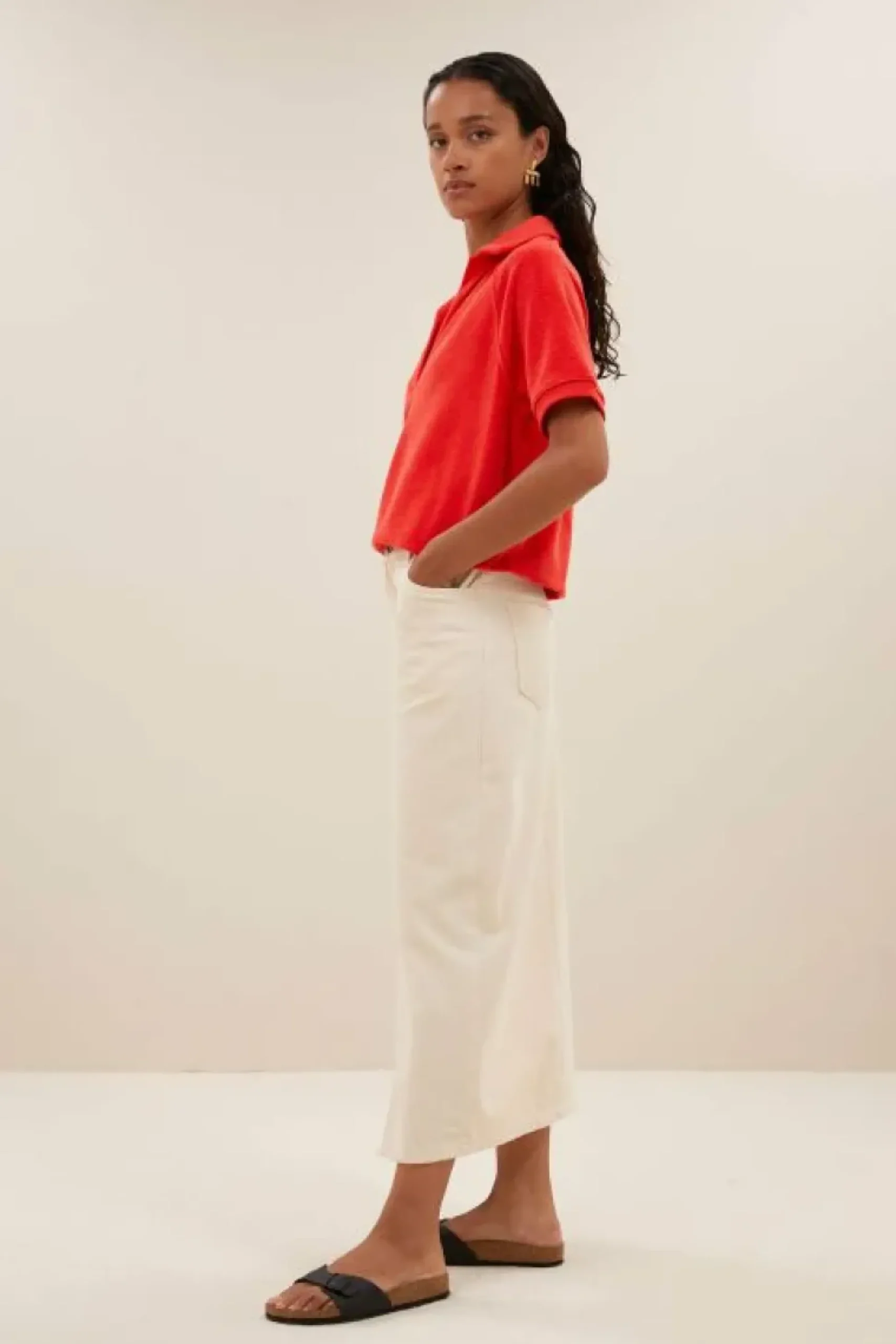 Rokken*By bar elba twill skirt | raw white