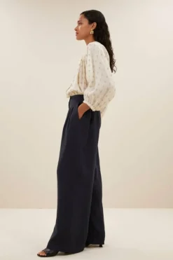 Broeken*By bar eli linen pants | midnight