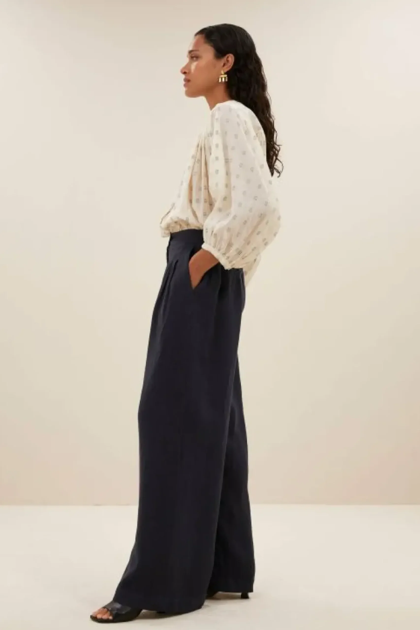Broeken*By bar eli linen pants | midnight