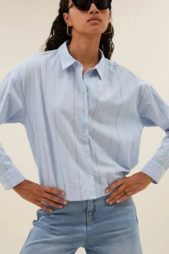 Blouses*By bar elvie stripe chambray blouse | light blue stripe