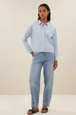 Blouses*By bar elvie stripe chambray blouse | light blue stripe