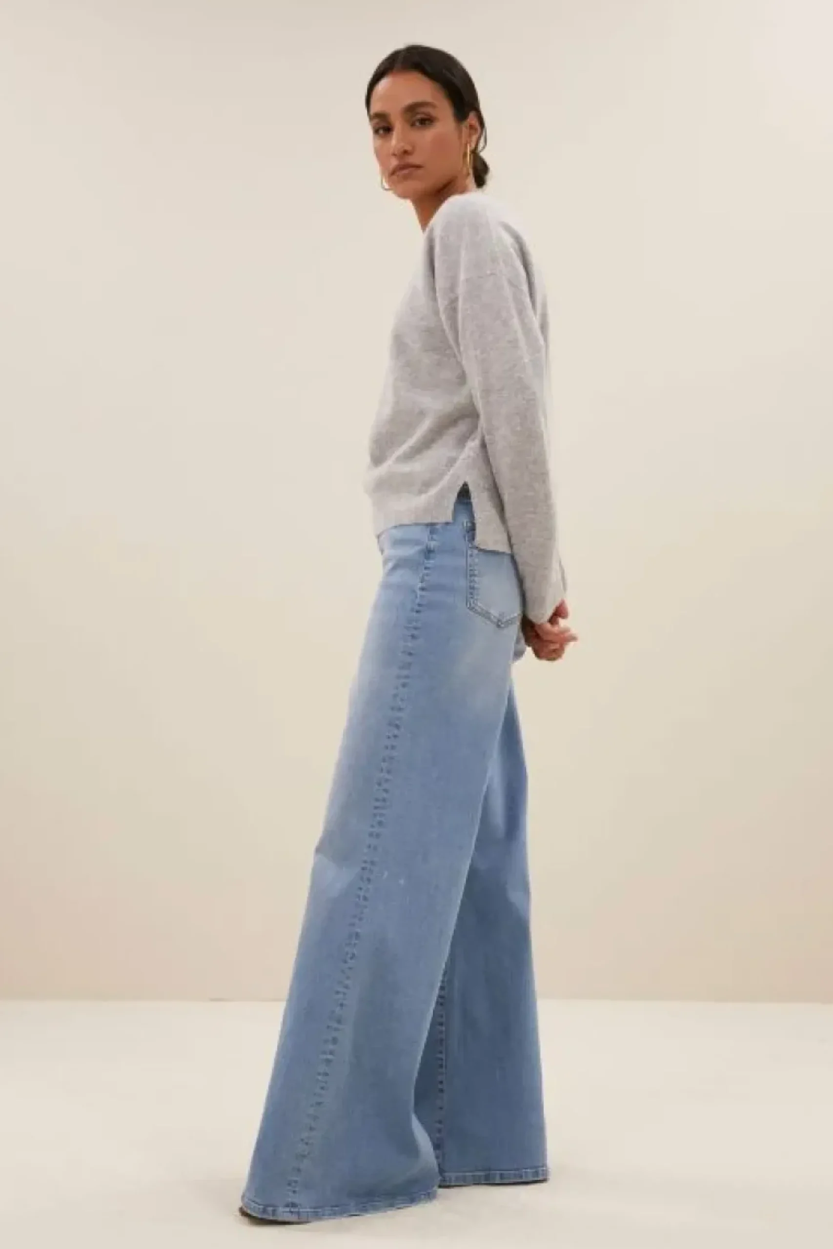 Truien*By bar holly ls pullover | grey melee