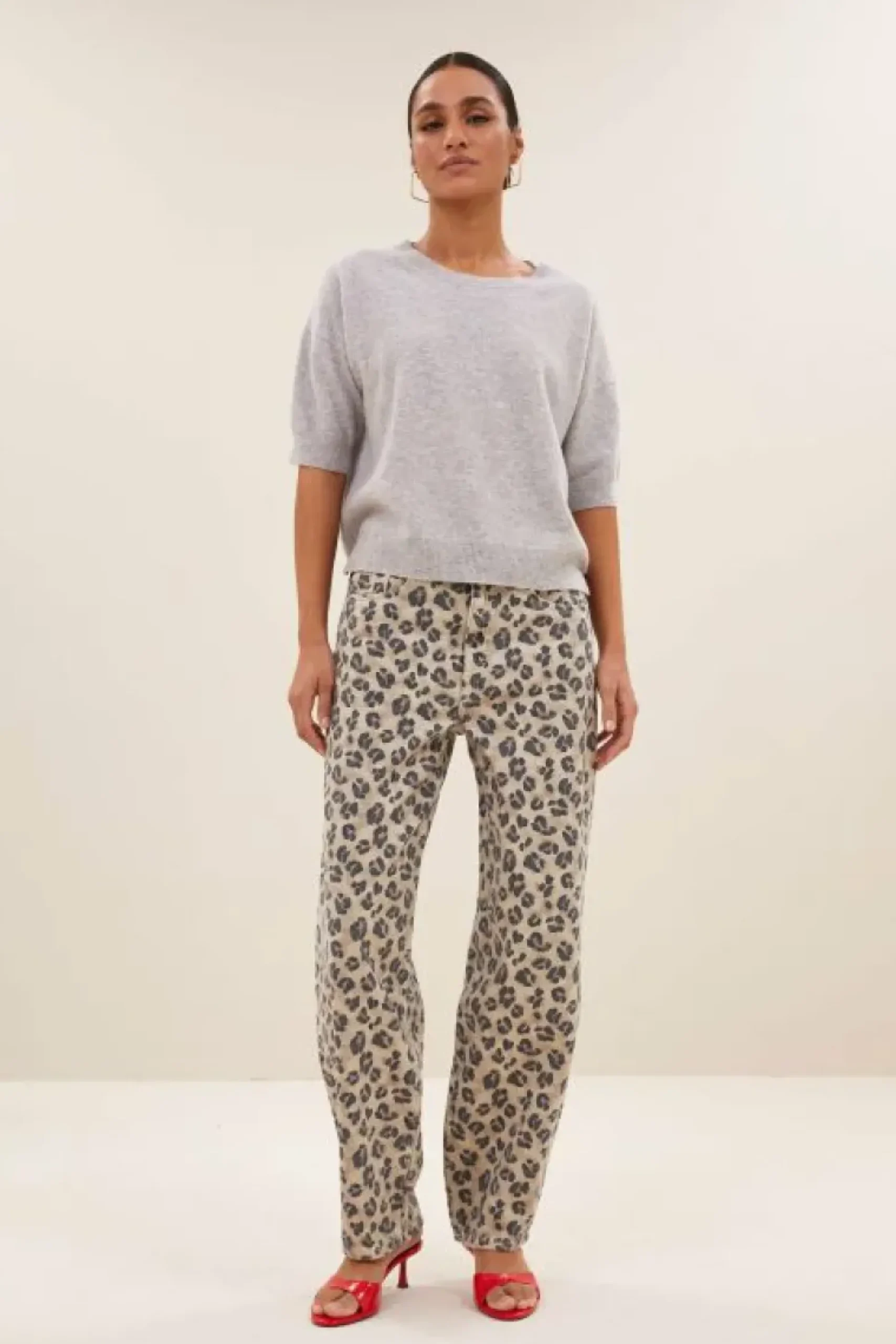 Truien*By bar holly ss pullover | grey melee