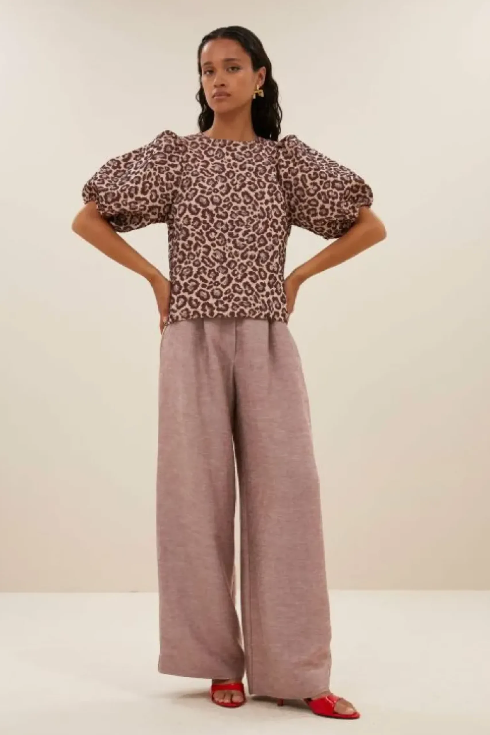 Blouses*By bar jet blouse | pink cheetah print