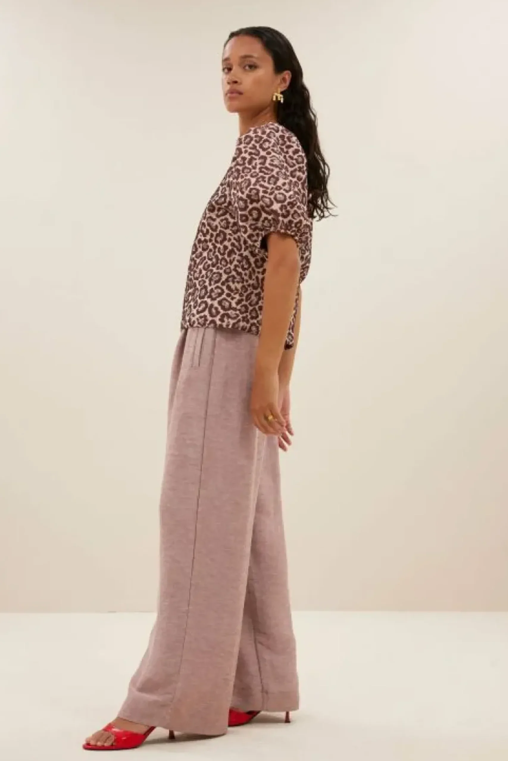 Blouses*By bar jet blouse | pink cheetah print