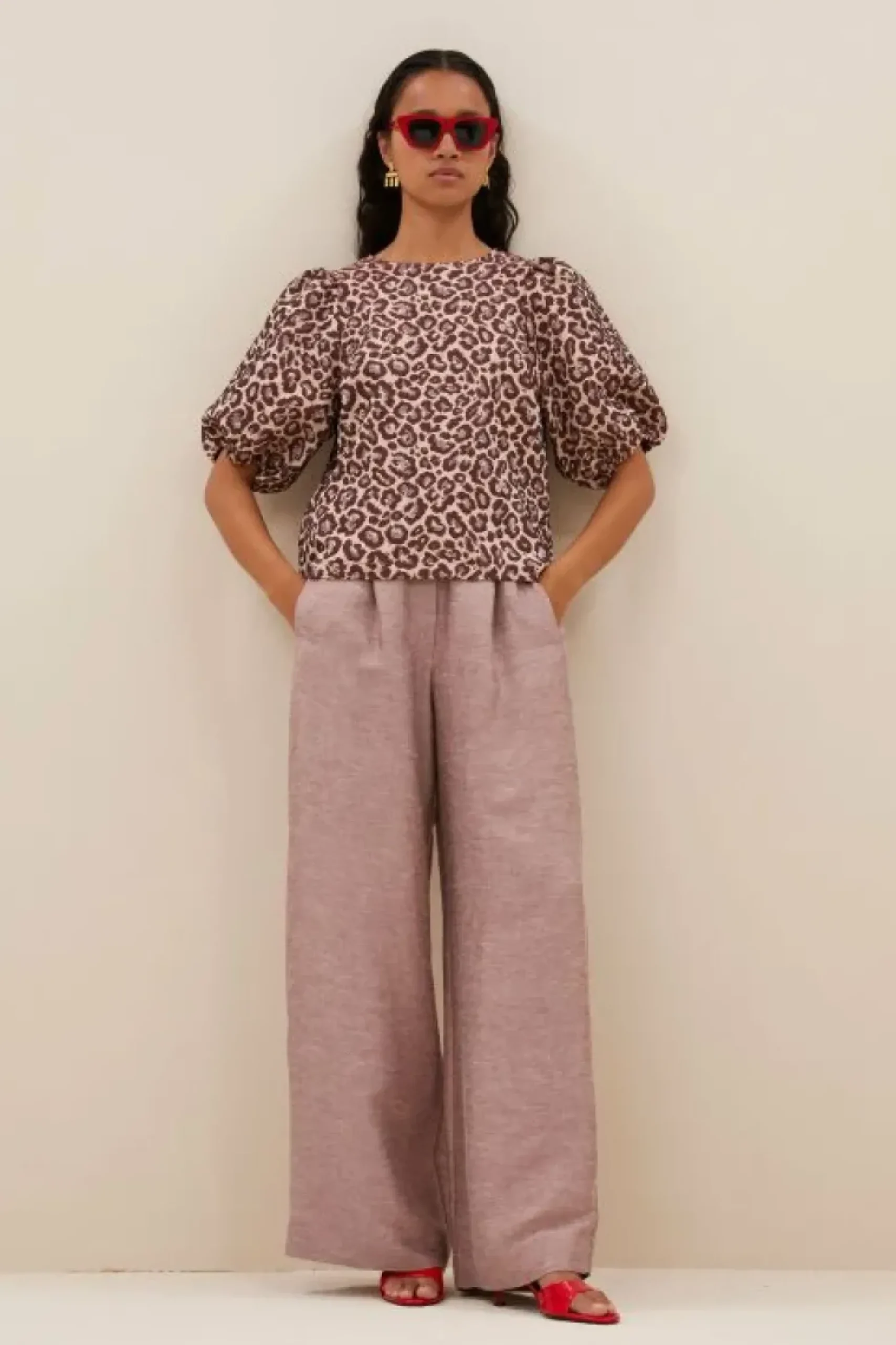 Blouses*By bar jet blouse | pink cheetah print