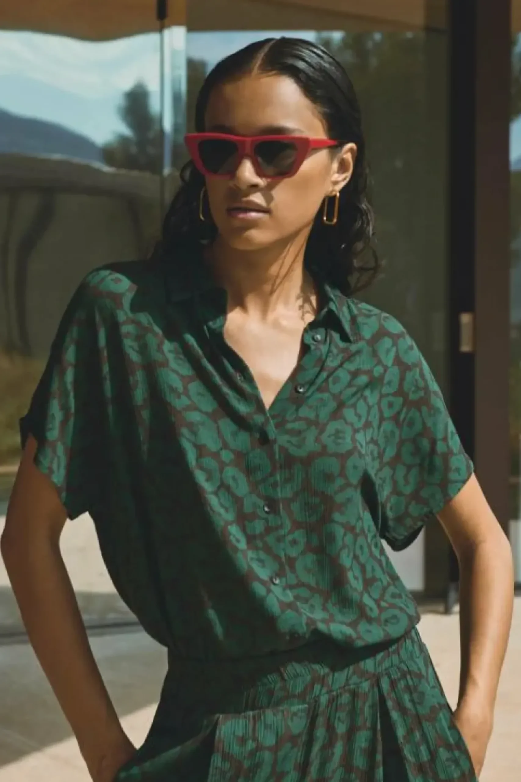 Blouses*By bar karly spotted blouse | spotted print