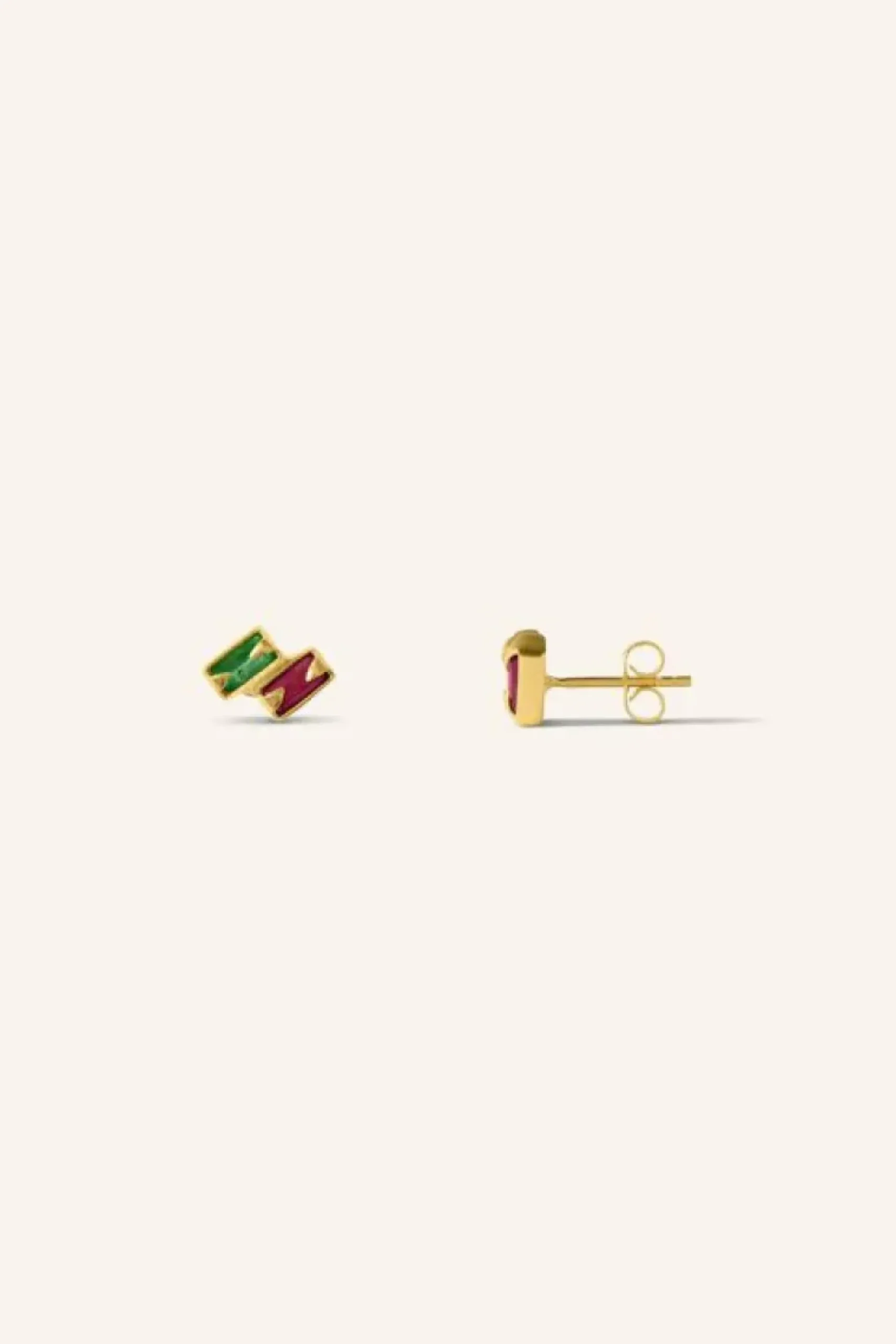 Oorbellen|Sieraden*By bar kavi stud earring | green