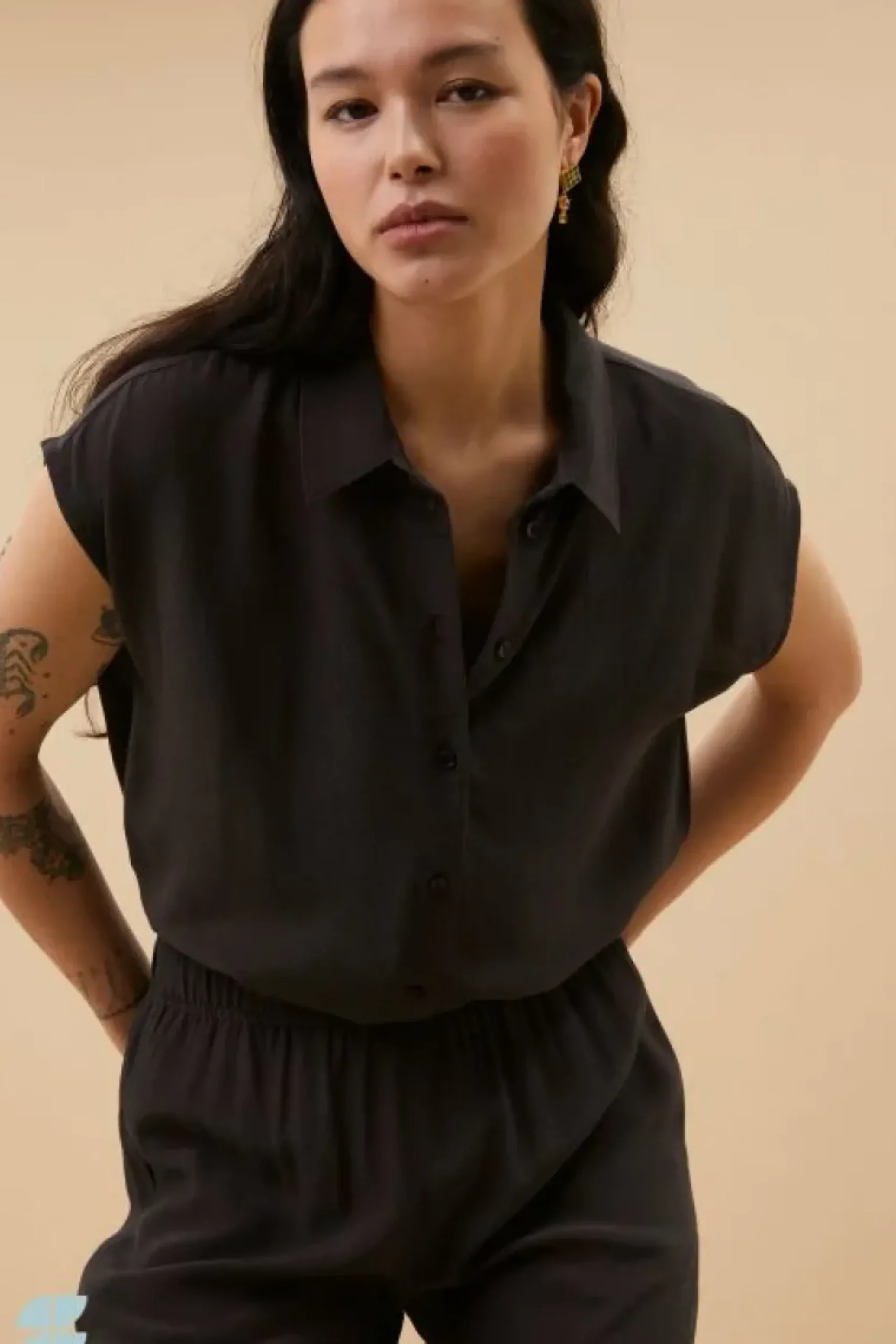 Blouses*By bar kiek viscose top | cafe noir
