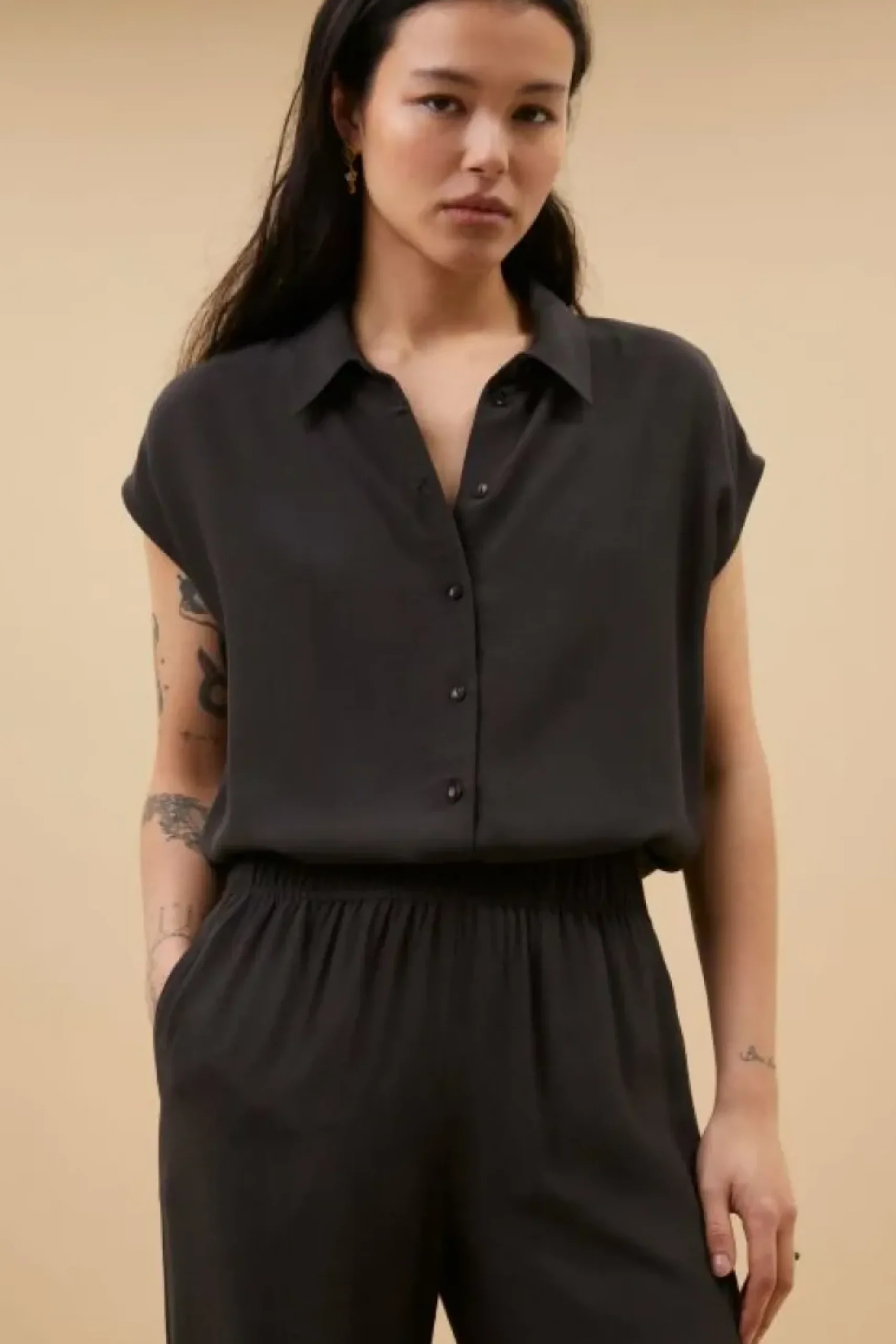 Blouses*By bar kiek viscose top | cafe noir