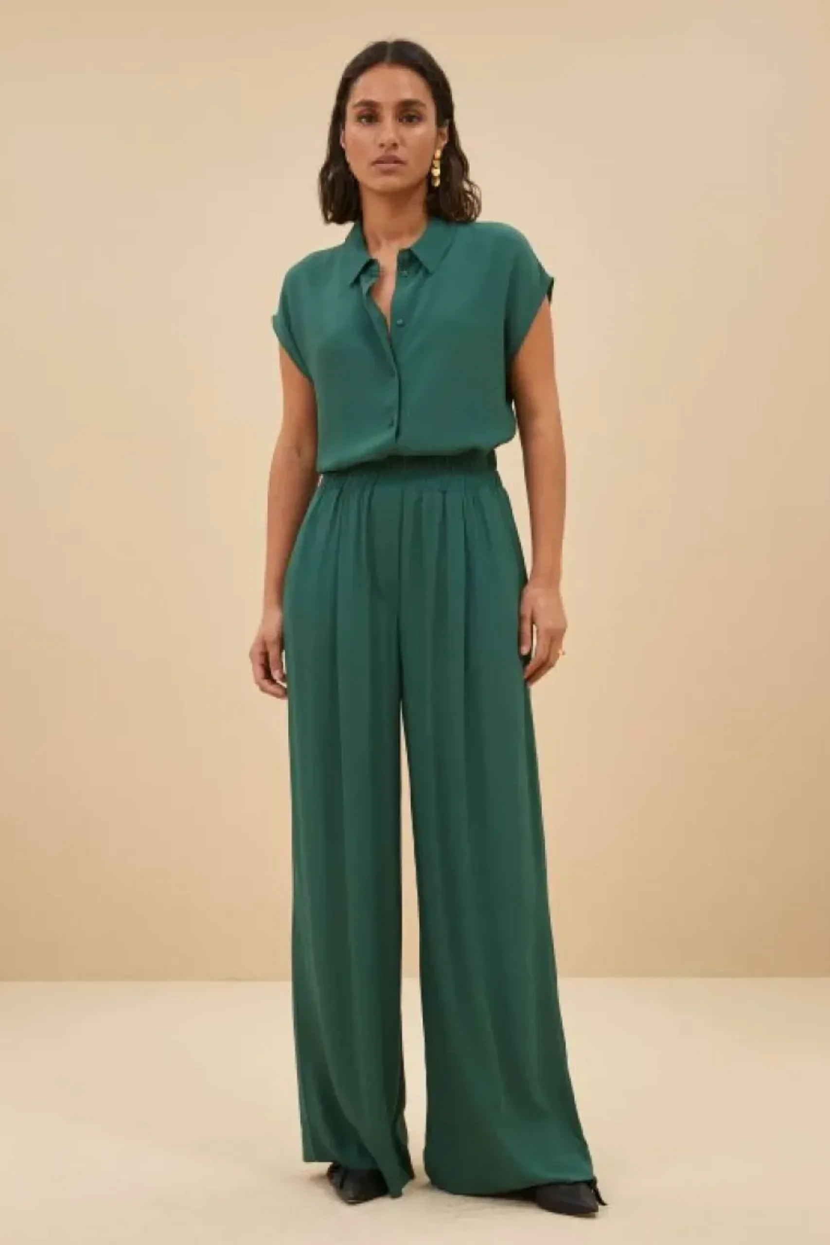 Blouses*By bar kiek viscose top | deep green