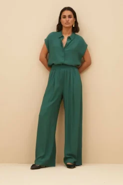 Blouses*By bar kiek viscose top | deep green