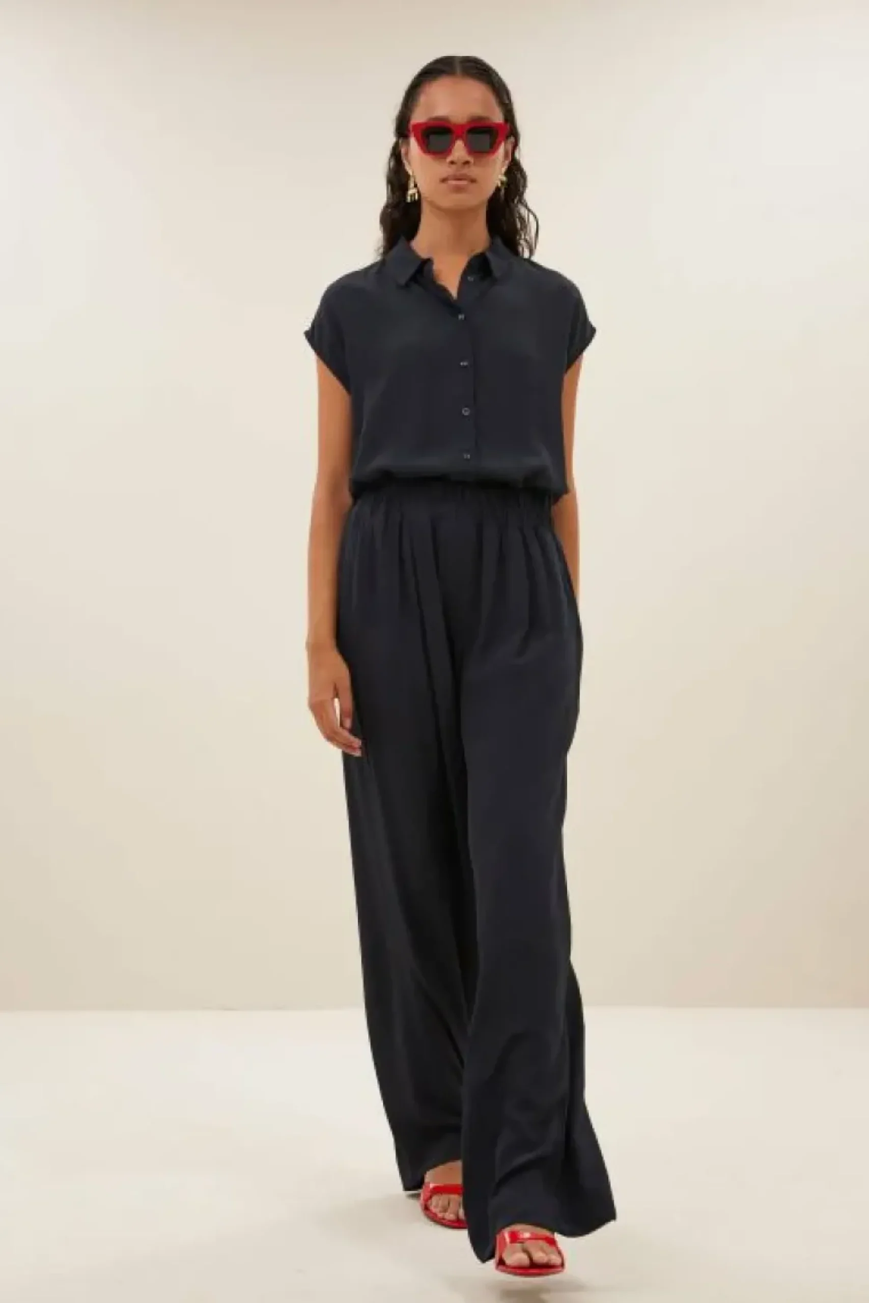 Blouses*By bar kiek viscose top | graphite