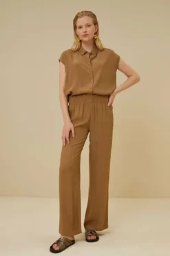 Blouses*By bar kiek viscose top | khaki