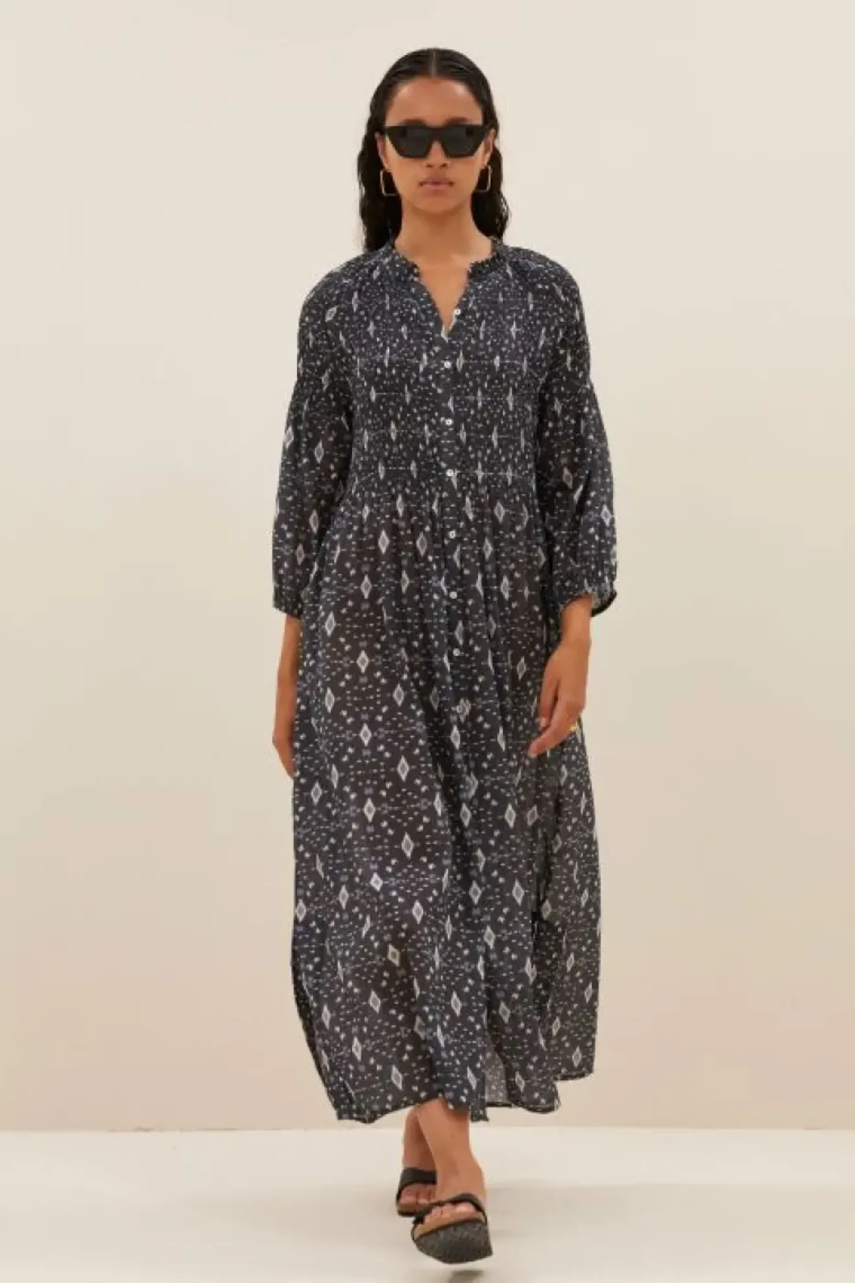 Jurken*By bar loulou midnight ikat dress | midnight ikat