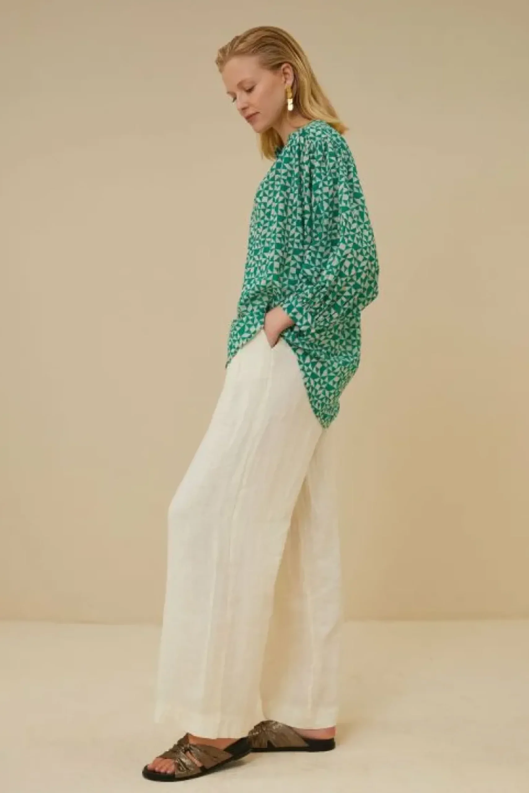 Blouses*By bar lucy graphic blouse | graphic green