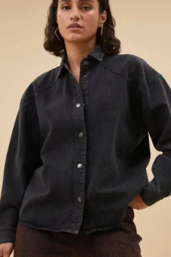Blouses*By bar mae twill blouse | jet black