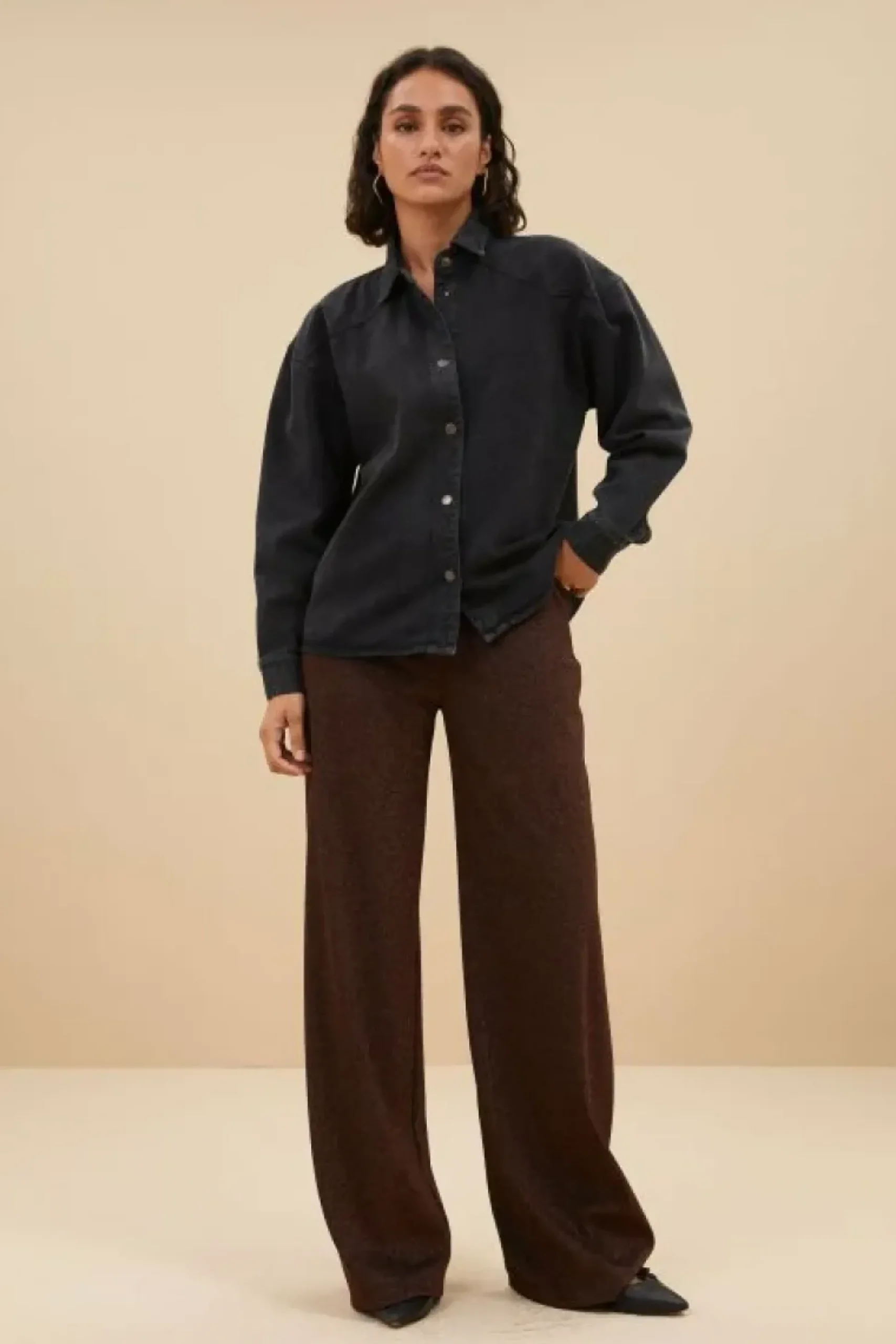 Blouses*By bar mae twill blouse | jet black