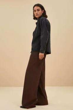 Blouses*By bar mae twill blouse | jet black