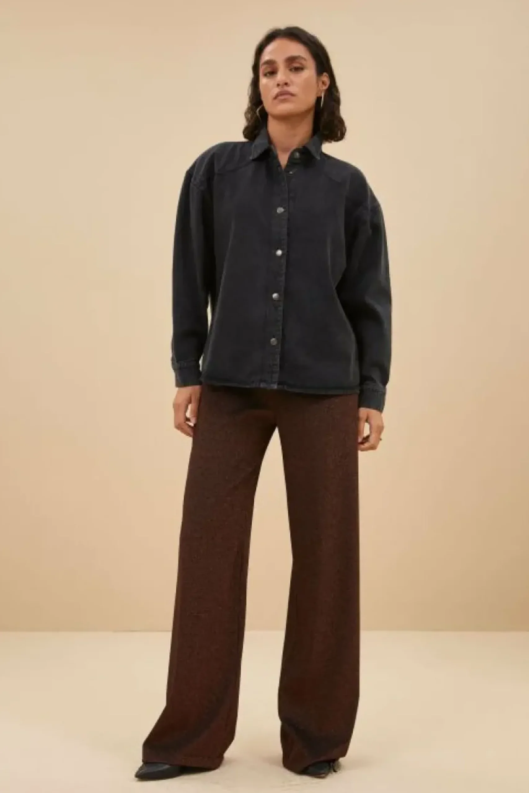 Blouses*By bar mae twill blouse | jet black