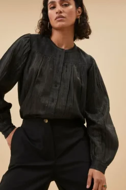 Blouses*By bar meggie lurex blouse | midnight