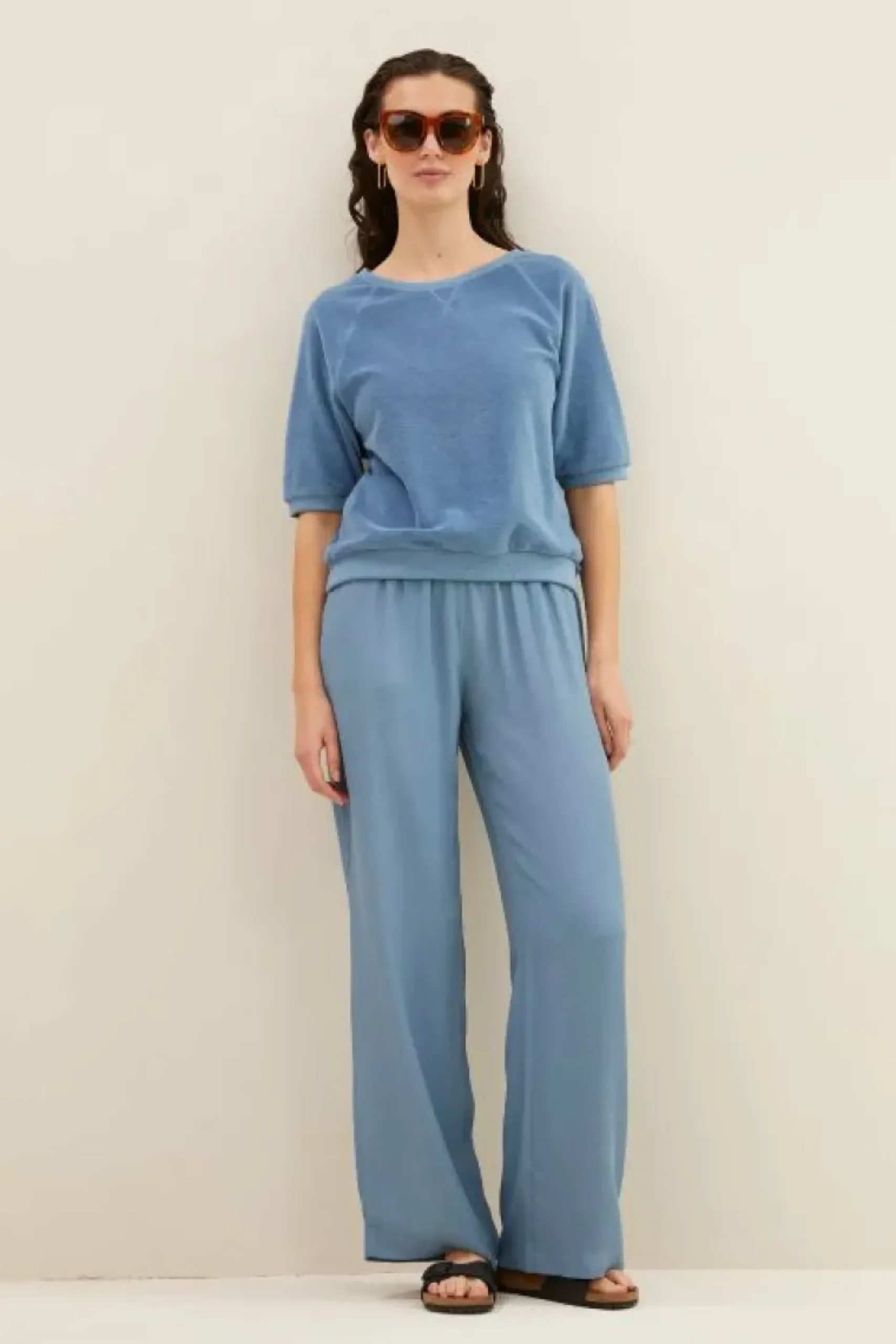 Tops & Shirts*By bar neva slub top | blue stone