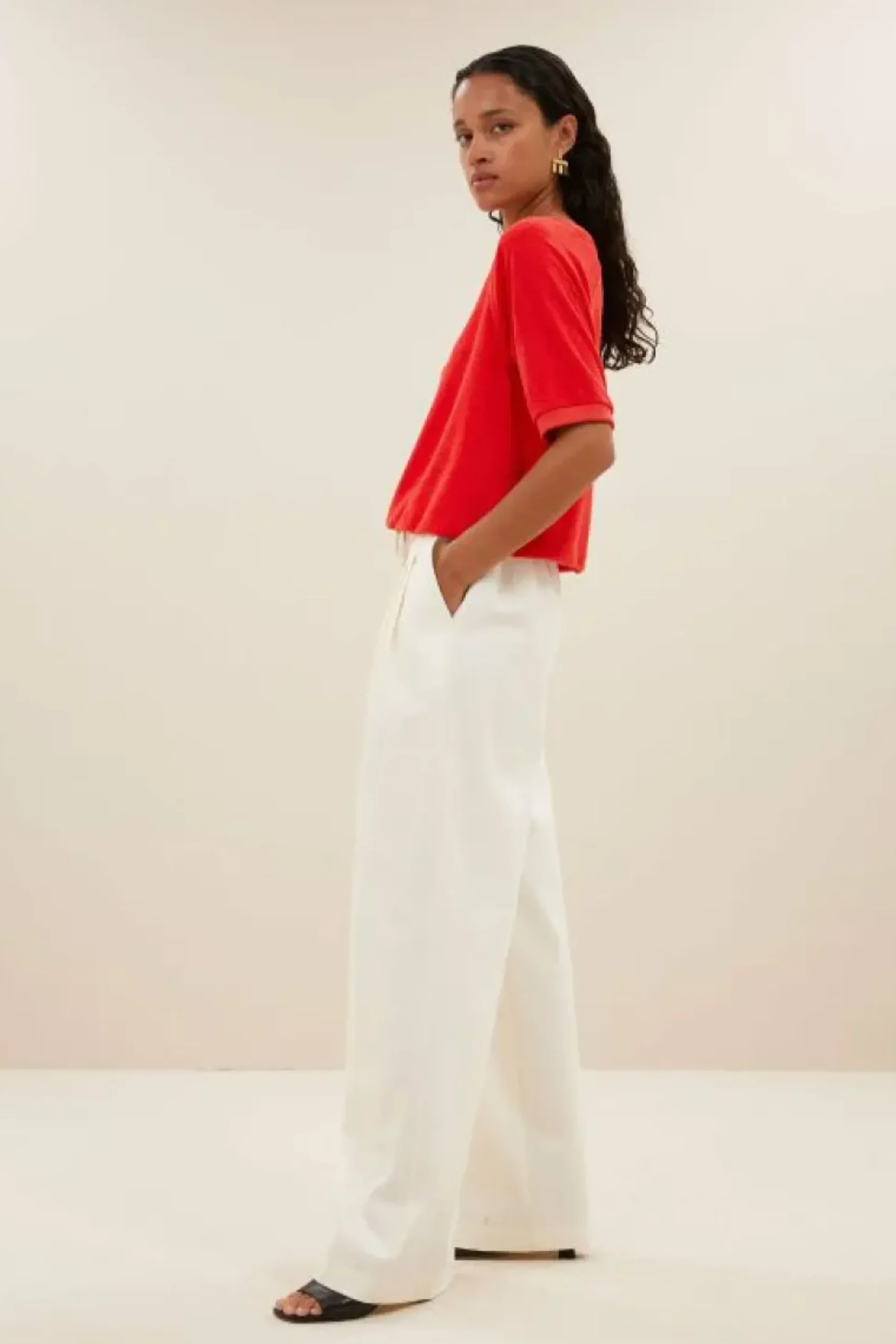 Tops & Shirts*By bar neva slub top | poppy red