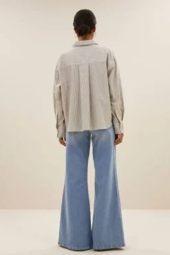 Blouses*By bar nima lurex stripe blouse | midnight
