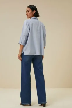 Blouses*By bar norel pin stripe blouse | indi grey